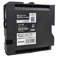リコー（RICOH）用 リサイクルインク JIT-R31BH ブラック 大容量 （GC31KH） 1個