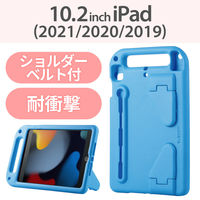 iPad ケース 第7世代 第8世代 10.2 対応 耐衝撃 スタンド付き 法人向け ブルー TB-A19REVABU エレコム 1個