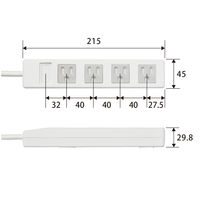 延長コード 電源タップ コンセント 2.5m 3ピン 4個口 ほこり防止 磁石付 白 T-T1D-3425WH エレコム 1個