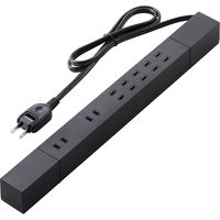延長コード 電源タップ コンセント 1m 2ピン 7個口 雷ガード ほこりシャッター 黒 ECT-0510BK エレコム 1個