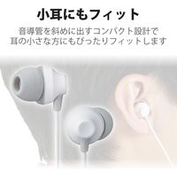 エレコム マイク付きイヤホン カナル型 10.0mmドライバー採用 ホワイ EHP-F12CMWH 1個（直送品）