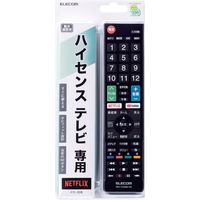 エレコム かんたんTVリモコン第2弾/Hisense用/ブラック ERC-TV02BK-HS 1個