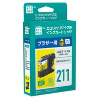 エコリカ ブラザー(brother) 用　リサイクルインク ECI-BR211Y LC211Y対応 1個