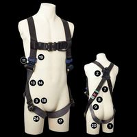 【墜落制止用器具】 スリーエム ジャパン DBIサラエグゾフィット ライト フルハーネス フロントDリング付 M1本