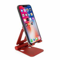 スマホスタンド 折りたたみ小型/～5インチまで対応/mini DOUBLE SWING/ワインレッド AS-MWBM-RD 1個 アーキサイト