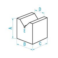 新潟精機 石製精密Vブロック 61-6183-20 1セット(2個)（直送品）