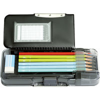 ソニック 筆箱 えんぴつチェック両面筆入 Wシート補強 うかサポ ブラック FD-8445-D 1個