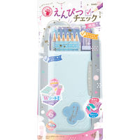 ソニック 筆箱 えんぴつチェック両面筆入 Wシート補強 うかサポ リアナティアラ ライトブルー FD-8228-LB 1個