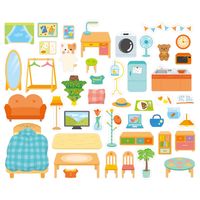 銀鳥産業 フレークマグネット おへや 1個