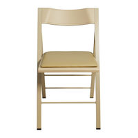 arrmet ポケットクッション 折り畳みチェア ベージュ POCC-BE 1セット(2脚入)（取寄品）