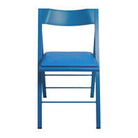 arrmet ポケットクッション 折り畳みチェア ブルー POCC-BL 1セット(2脚入)（取寄品）