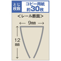 アスクル　レール式クリアーホルダー　A4タテ　30枚とじ　ホワイト　10冊　ファイル  オリジナル（わけあり品）