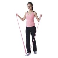 カワセ エクササイズバンド 平ゴムタイプ ピンク(普通) KW-753 1個