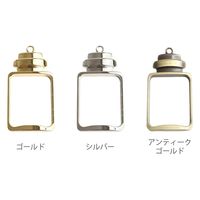日本紐釦貿易 フレームペンダンド 瓶 2個入 内径約W20×H25mm アンティークゴールド A8-55（直送品）