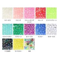 島村 丸ビーズ 200個入り DX 4mm MIX ASH-DX4M-MIX 1セット(200個×5袋)