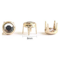 日本紐釦貿易(Nippon Chuko) 日本紐釦貿易 スタッズ 石 4爪 ゴールド 8mm 10個入 F3-411　5袋（直送品）