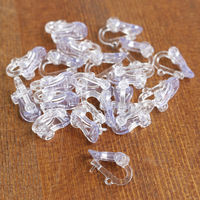 日本紐釦貿易 ピン・カン付き樹脂イヤリング クリップ式 W12×H18mm ピン2.5mm カン内径φ1.5mm KE1340-10（直送品）