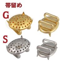 日本紐釦貿易 シャワー台付 帯留め楕円 2個入り W2.1×H1.7cm シルバー KE13-S 手芸用品（直送品）