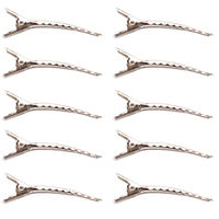 日本紐釦貿易 コサージュクリップ 全長40mm シルバー KE217 1セット(10個×3袋)