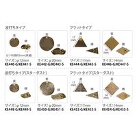 日本紐釦貿易 メタルプレート 波打ちタイプ スターダスト 丸大 シルバー φ20mm 6個 KE451-S（直送品）