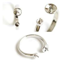 日本紐釦貿易 フォークリング片穴パーツ用 2個入り 内径17mm 13号 シルバー KE611-S（直送品）