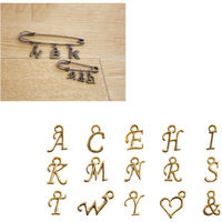 日本紐釦貿易(Nippon Chuko) 日本紐釦貿易 イニシャルチャーム A ゴールド W7×H10mm 5個入 KE747　10袋（直送品）