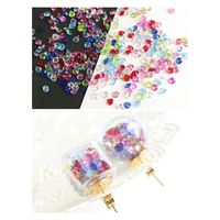 日本紐釦貿易 ダイヤカット型無穴ビーズ ミックスカラー 50g KE925-50G 1セット(2袋)