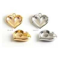 日本紐釦貿易(Nippon Chuko) 日本紐釦貿易 ペンダントトップ ハート 3個入 内径W16×H10mm シルバー KE937-S（直送品）