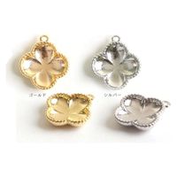 日本紐釦貿易(Nippon Chuko) 日本紐釦貿易 ペンダントトップ クローバー 3個入 内径15mm シルバー KE939-S　5袋（直送品）