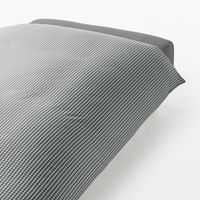 無印良品 再生ポリエステル使い 乾きやすい 掛ふとんカバー SD 170×210cm用 チャコールグレーチェック 2枚 良品計画