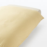 無印良品 再生ポリエステル使い 乾きやすい 掛ふとんカバー D 190×210cm用 マスタードチェック 2枚 良品計画