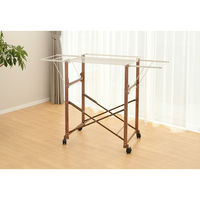 リッチェル ファニチャースタイル 折りたたみ物干しスタンド ブラウン 110120 1台（直送品）