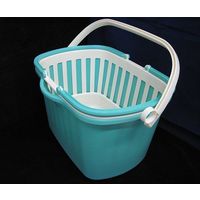 日本メデカルサイエンス 水切り付バケツ 10L アクア 63-5595-40 1個（直送品）