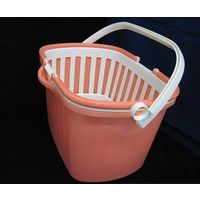 日本メデカルサイエンス 水切り付バケツ 10L オレンジ 63-5595-41 1個（直送品）