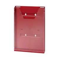 ハヤノ産業 壁掛ラック A4判 1列10段 レッド FPRW-101S-RE 1個 64-0957-68（直送品）