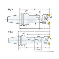 日研工作所 バランスカットボーリングバー(アルミ・非鉄用) BT50-RAC43-225A 1式 62-3659-50（直送品）