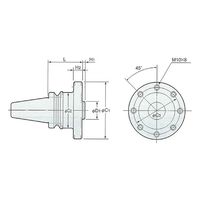 日研工作所 特殊ボーリングバー用ベースアーバ BT50-RAA32-60 1式 62-3658-78（直送品）