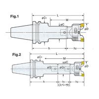 日研工作所 バランスカットボーリングバー(鋼・ステンレス・鋳物用 BT50-RAC25-150E 1式 62-3659-14（直送品）