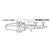 日研工作所 ミニミニチャック NBT40-MMC8-150 1式 62-3671-93（直送品）