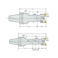 日研工作所 バランスカットボーリングバー(鋼・ステンレス・鋳物用 MBT40-RAC53-225E 1式 62-3666-72（直送品）