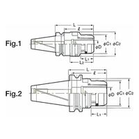日研工作所 ゼロフィット型ミーリングチャック MBT50-CZF20-165 1式 62-3667-95（直送品）