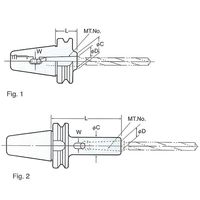日研工作所 モールステーパスリーブA型(タング式) NBT50-MTA1-45 1式 62-3676-23（直送品）