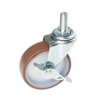 サカエ まるいワゴン(軽量タイプ/均等耐荷重90kg/ナイロンウレタン車/H840mm/3段/移動式) MWー483NUBD 1台（直送品）