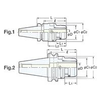 日研工作所 ゼロフィット型ミーリングチャック NBT40-CZF25-105 1式 62-3671-30（直送品）