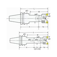日研工作所 バランスカットボーリングバー(鋼・ステンレス・鋳物用 NBT40-RAC32-195E 1式 62-3672-34（直送品）