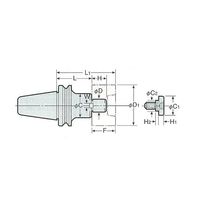 日研工作所 2LOCKシェルエンドミルアーバ(インチシリーズ) NBT50-SMA38.1-75 1式 62-3678-45（直送品）