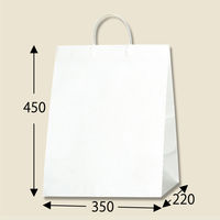 シモジマ ワイドバッグ M ホワイト 006460801 1袋(10枚)