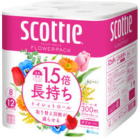 日本製紙クレシア スコッティフラワーパック1.5倍巻き ダブル 4901750263508 1パック(8巻)
