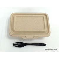 ケーピープラテック 紙製弁当容器 ランチボックス KMー51 ナチュラル 54861 1袋(50枚)（直送品）