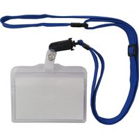 アイ・エス 着脱クリップ吊下名札 POソフト チャック有 青 ITN-CL-BU 1パック